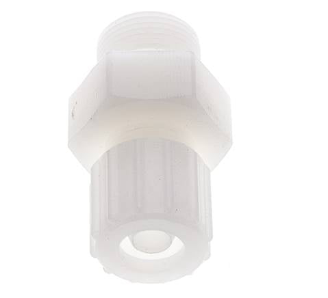 15x9mm & G3/4'' PVDF Rechte Knelfitting Buitendraad 10bar Kunststof en Polyamide