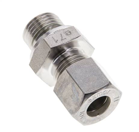 10L & M16x1.5 RVS Rechte Knelfitting Buitendraad 315bar FKM ISO 8434-1