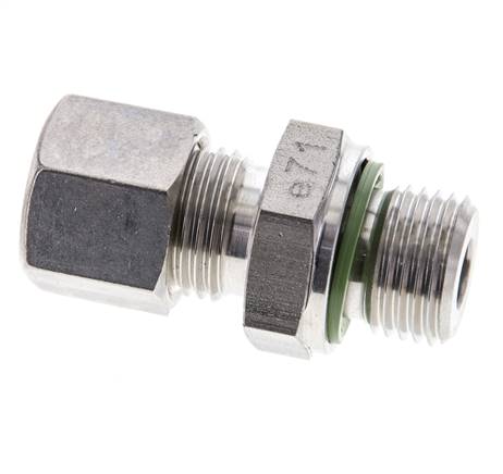 10L & M16x1.5 RVS Rechte Knelfitting Buitendraad 315bar FKM ISO 8434-1