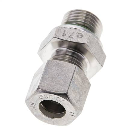 10L & M16x1.5 RVS Rechte Knelfitting Buitendraad 315bar FKM ISO 8434-1