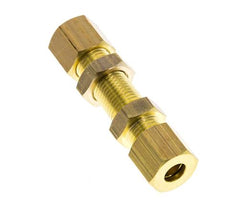 6mm Messing Rechte Knelfitting Schotdoorvoer 150bar DIN EN 1254-2 [2 Stuks]