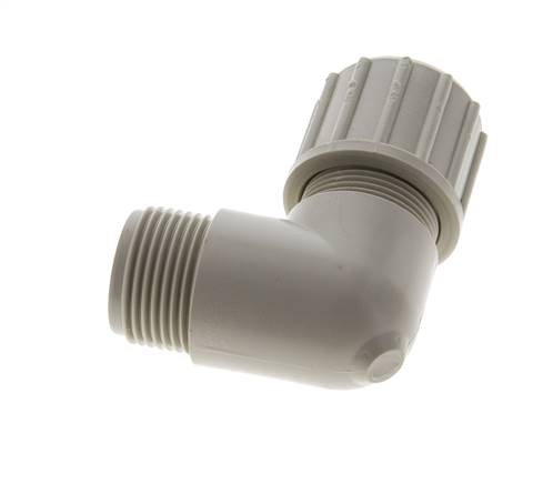 20x13mm & G3/4'' PP L-Vorm Knelfitting Buitendraad 10bar Kunststof en Polyamide