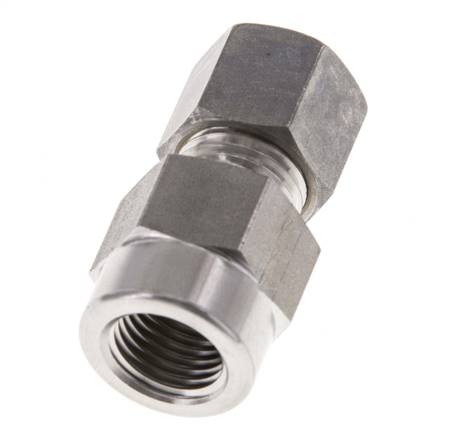 8L & G1/4'' RVS Rechte Knelfitting Binnendraad voor manometers 315bar ISO 8434-1