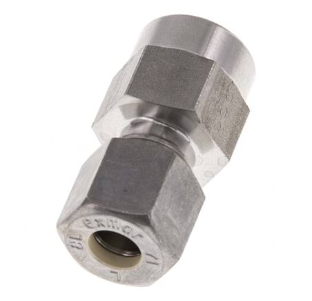 8L & G1/4'' RVS Rechte Knelfitting Binnendraad voor manometers 315bar ISO 8434-1