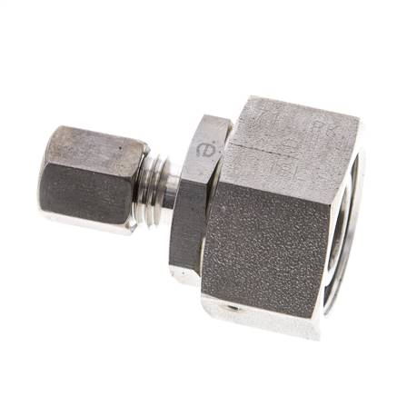 6L & 18L RVS Rechte Knelfitting Draaidoorvoer 315bar FKM O-ring en Afdichtconus ISO 8434-1