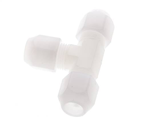10x12 mm PVDF T-Vormige T-Stuk Slang Aansluiting 10bar/145psi