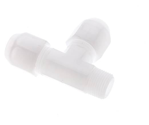 10x12mm & R3/8'' PP haakse slangkoppeling met buitendraad 10bar/145psi
