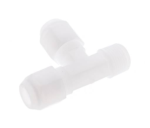 8x10mm & R3/8'' PP haakse slangkoppeling met buitendraad 10bar/145psi [2 stuks].