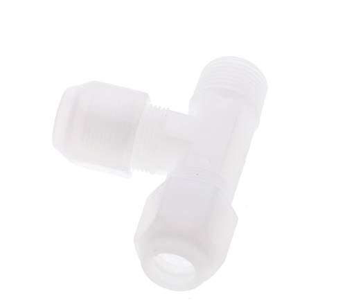 8x10mm & R3/8'' PP haakse slangkoppeling met buitendraad 10bar/145psi [2 stuks].