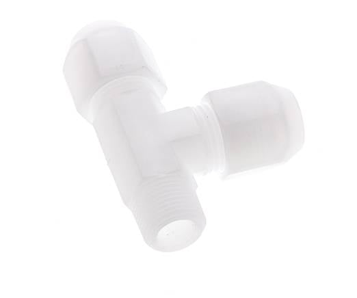 10x12mm & R3/8'' PP haakse slangkoppeling met buitendraad 10bar/145psi