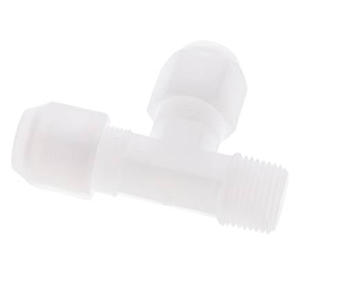 8x10mm & R3/8'' PP haakse slangkoppeling met buitendraad 10bar/145psi [2 stuks].