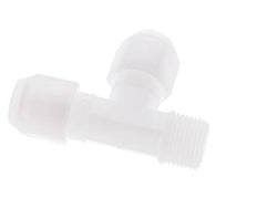 8x10mm & R3/8'' PP haakse slangkoppeling met buitendraad 10bar/145psi [2 stuks].
