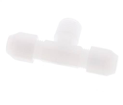 4X6 Mm&R1/4'' Pvdf T-Vorm Tee Slang Aansluiting Met Buitendraad 10Bar/145Psi