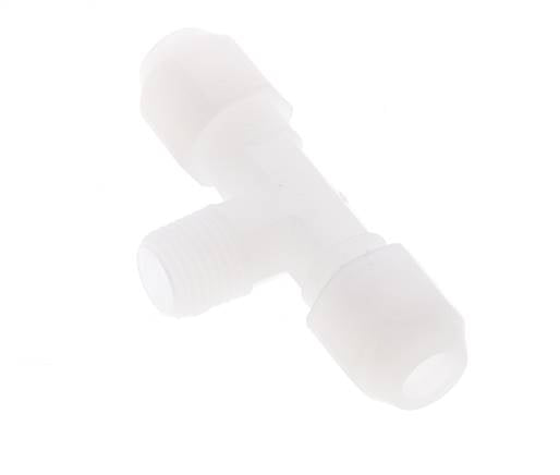 6x8 Mm&R1/4'' Pvdf T-Vorm T-Stuk Slang Aansluiting Met Buitendraad 10Bar/145Psi