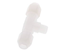 4X6 Mm&R1/8'' Pvdf T-Vorm Tee Slang Aansluiting Met Buitendraad 10Bar/145Psi