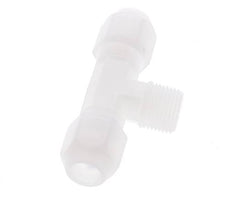 8x10 Mm&R3/8'' Pvdf T-Vorm Tee Slang Aansluiting Met Buitendraad 10Bar/145Psi