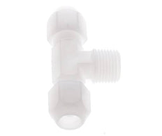 10x12 Mm&R1/2'' Pvdf T-Vorm Tee Slang Aansluiting Met Buitendraad 10Bar/145Psi