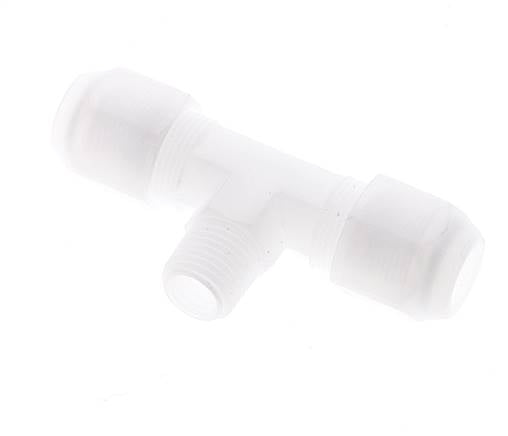 8x10 Mm&R1/4'' PP T-Vormige T-Stuk Slangfitting Met Buitendraad 10Bar/145Psi [2 Stukken]