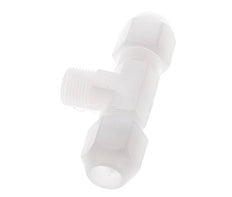 10x12 Mm&R3/8'' Pvdf T-Vorm Tee Slang Aansluiting Met Buitendraad 10Bar/145Psi