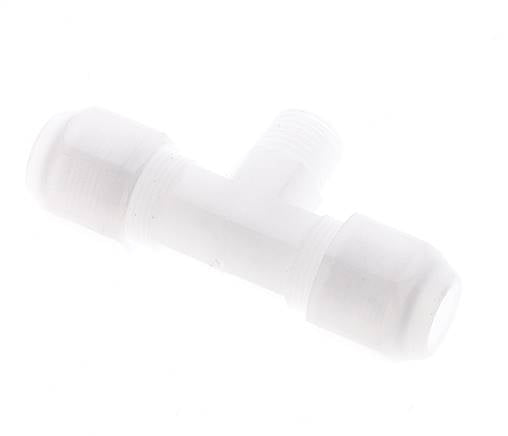 8x10 Mm&R1/4'' PP T-Vormige T-Stuk Slangfitting Met Buitendraad 10Bar/145Psi [2 Stukken]