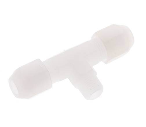 4X6 Mm&R1/8'' Pvdf T-Vorm Tee Slang Aansluiting Met Buitendraad 10Bar/145Psi