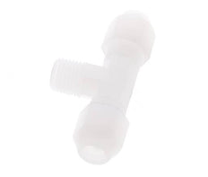 6x8 Mm&R1/4'' Pvdf T-Vorm T-Stuk Slang Aansluiting Met Buitendraad 10Bar/145Psi