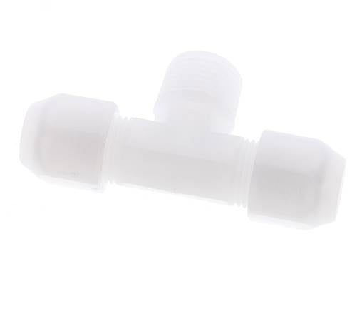 10x12 Mm&R1/2'' PP T-Vormige T-Stuk Slangfitting Met Buitendraad 10Bar/145Psi
