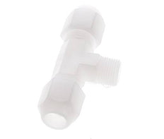 10x12 Mm&R3/8'' Pvdf T-Vorm Tee Slang Aansluiting Met Buitendraad 10Bar/145Psi