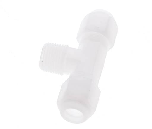 8x10 Mm&R3/8'' PP T-Vormige T-Stuk Slangfitting Met Buitendraad 10Bar/145Psi [2 Stuks]
