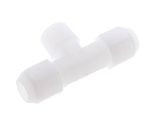10x12 Mm&R1/2'' PP T-Vormige T-Stuk Slangfitting Met Buitendraad 10Bar/145Psi