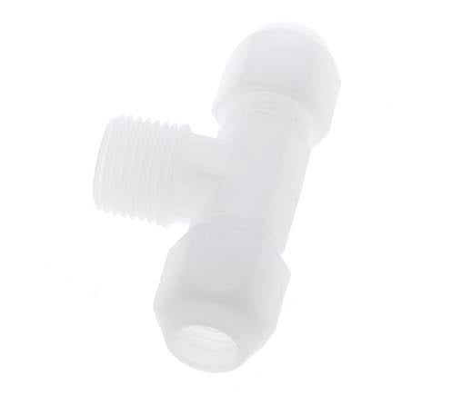 10x12 Mm&R1/2'' PP T-Vormige T-Stuk Slangfitting Met Buitendraad 10Bar/145Psi