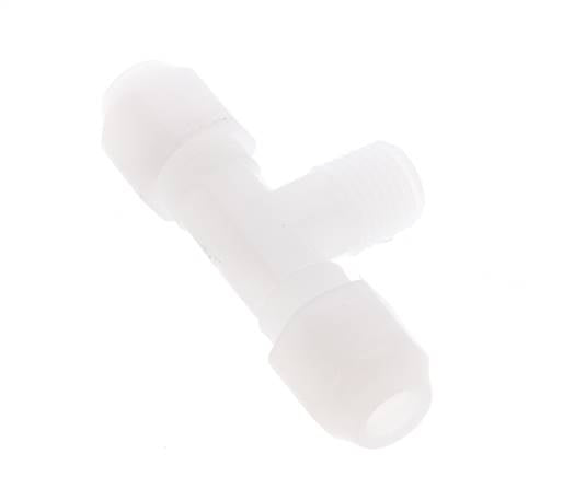 6x8 Mm&R1/4'' Pvdf T-Vorm T-Stuk Slang Aansluiting Met Buitendraad 10Bar/145Psi