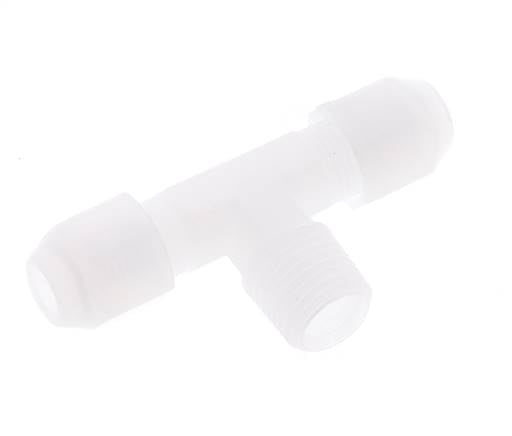 4X6 Mm&R1/4'' PP T-Vormige T-Stuk Slang Aansluiting Met Buitendraad 10Bar/145Psi [2 Stuks]