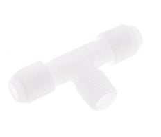 4X6 Mm&R1/4'' PP T-Vormige T-Stuk Slang Aansluiting Met Buitendraad 10Bar/145Psi [2 Stuks]