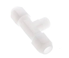 10x12 Mm&R3/8'' Pvdf T-Vorm Tee Slang Aansluiting Met Buitendraad 10Bar/145Psi