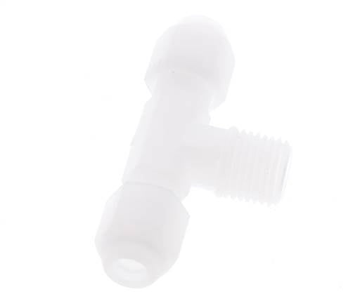 4X6 Mm&R1/4'' PP T-Vormige T-Stuk Slang Aansluiting Met Buitendraad 10Bar/145Psi [2 Stuks]