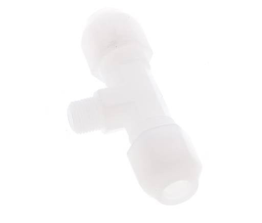 6x8 Mm&R1/8'' Pvdf T-Vorm T-Stuk Slang Aansluiting Met Buitendraad 10Bar/145Psi