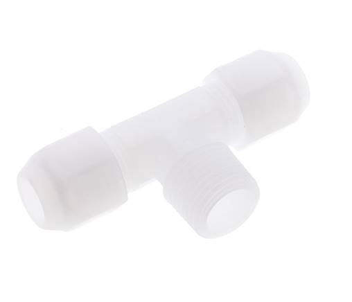 10x12 Mm&R1/2'' PP T-Vormige T-Stuk Slangfitting Met Buitendraad 10Bar/145Psi