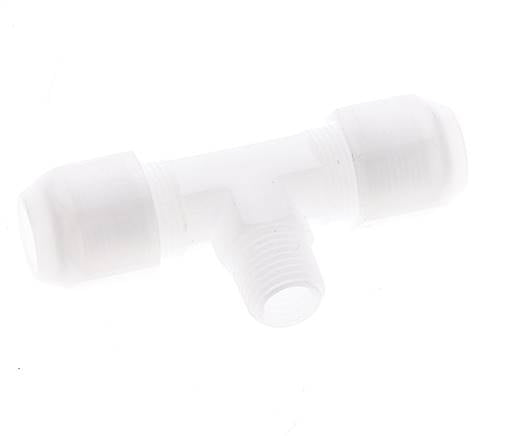 8x10 Mm&R1/4'' PP T-Vormige T-Stuk Slangfitting Met Buitendraad 10Bar/145Psi [2 Stukken]