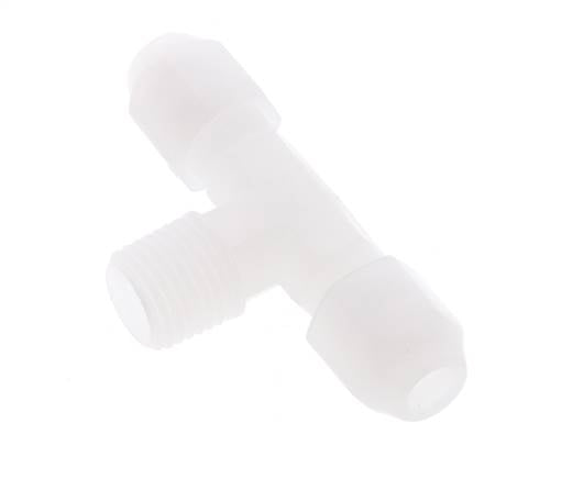 4X6 Mm&R1/4'' Pvdf T-Vorm Tee Slang Aansluiting Met Buitendraad 10Bar/145Psi