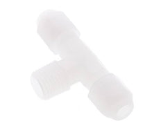 4X6 Mm&R1/4'' Pvdf T-Vorm Tee Slang Aansluiting Met Buitendraad 10Bar/145Psi