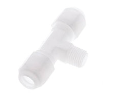 8x10 Mm&R1/4'' PP T-Vormige T-Stuk Slangfitting Met Buitendraad 10Bar/145Psi [2 Stukken]