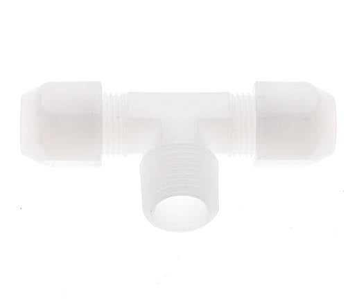 10x12 Mm&R1/2'' Pvdf T-Vorm Tee Slang Aansluiting Met Buitendraad 10Bar/145Psi
