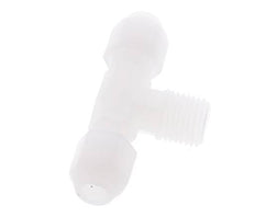 4X6 Mm&R1/4'' Pvdf T-Vorm Tee Slang Aansluiting Met Buitendraad 10Bar/145Psi