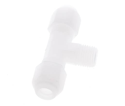 6x8 Mm&R1/4'' PP T-Vormige T-Stuk Slang Aansluiting Met Buitendraad 10Bar/145Psi [2 Stuks]
