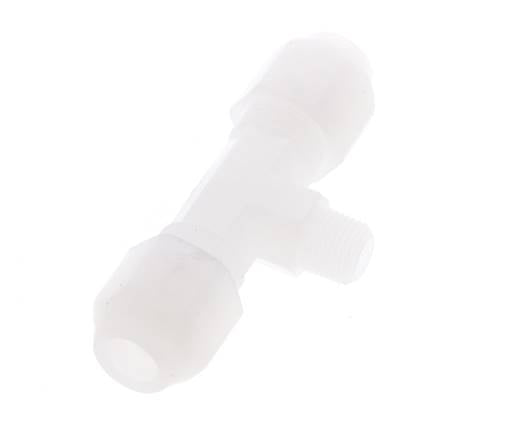 6x8 Mm&R1/8'' Pvdf T-Vorm T-Stuk Slang Aansluiting Met Buitendraad 10Bar/145Psi