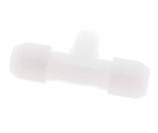 8X10 Mm&R1/4'' Pvdf T-Vorm Tee Slang Aansluiting Met Buitendraad 10Bar/145Psi