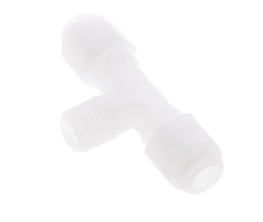 6x8 Mm&R1/4'' PP T-Vormige T-Stuk Slang Aansluiting Met Buitendraad 10Bar/145Psi [2 Stuks]