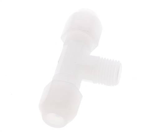 6x8 Mm&R1/4'' Pvdf T-Vorm T-Stuk Slang Aansluiting Met Buitendraad 10Bar/145Psi