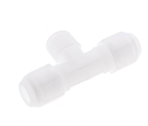 8x10 Mm&R3/8'' PP T-Vormige T-Stuk Slangfitting Met Buitendraad 10Bar/145Psi [2 Stuks]